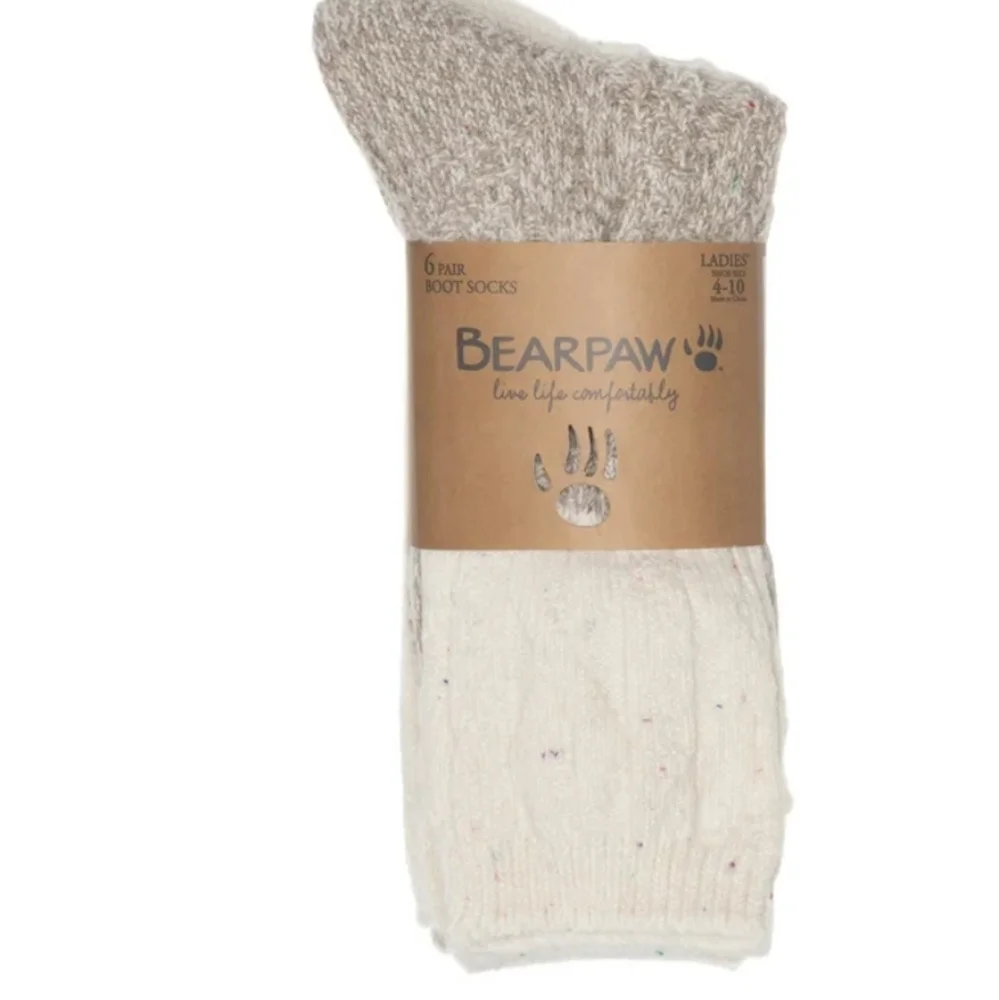 BEARPAWBEARPAW Women's Boot Sock, 6-pair